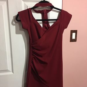 Dark red dress